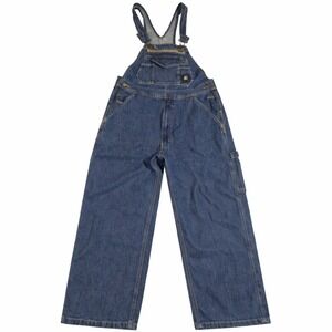 Berne B910SWD Denim Bib Overalls 36x30 Dark Wash Workwear
